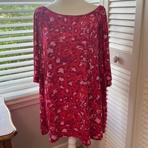 IMAN  top 3X animal print